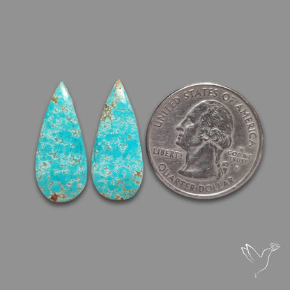 Number 8 Mines Turquoise Pair