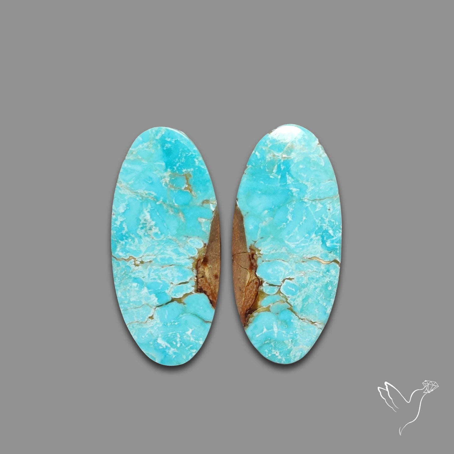 Number 8 Mines Turquoise Pair