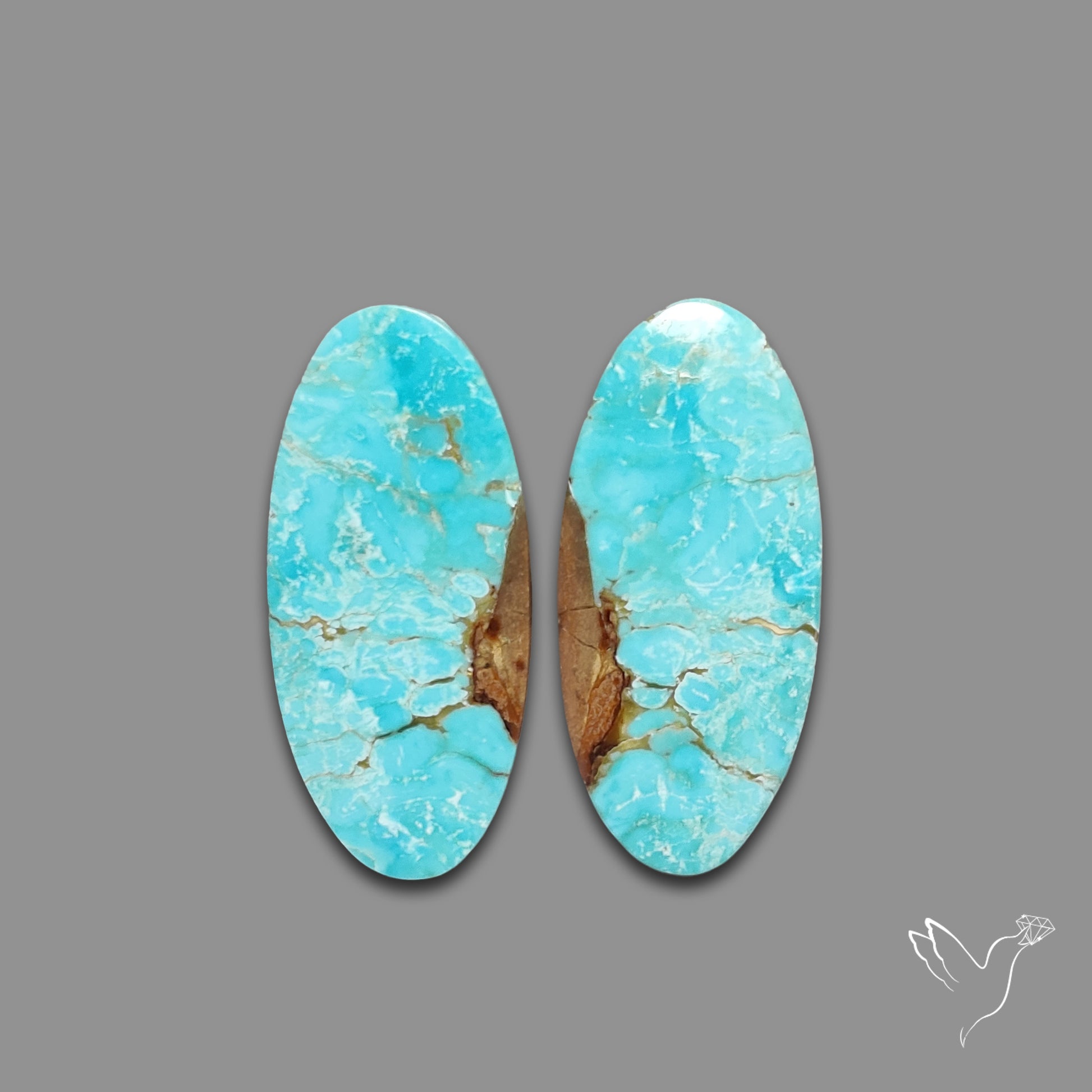 Number 8 Mines Turquoise Pair