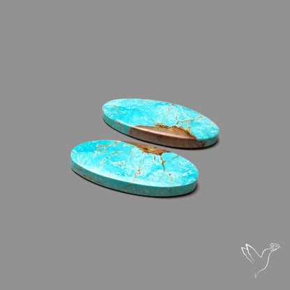 Number 8 Mines Turquoise Pair