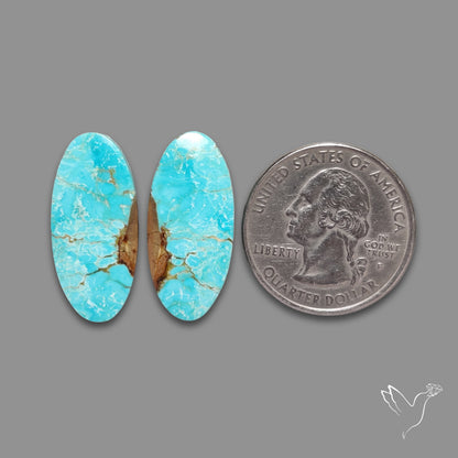 Number 8 Mines Turquoise Pair