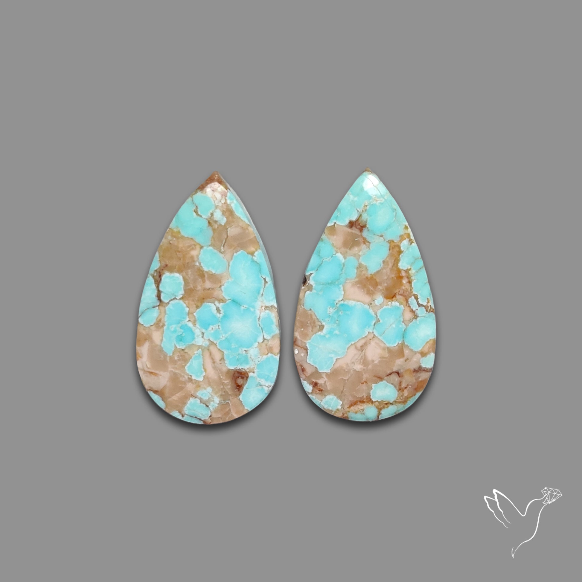 Number 8 Mines Turquoise Pair
