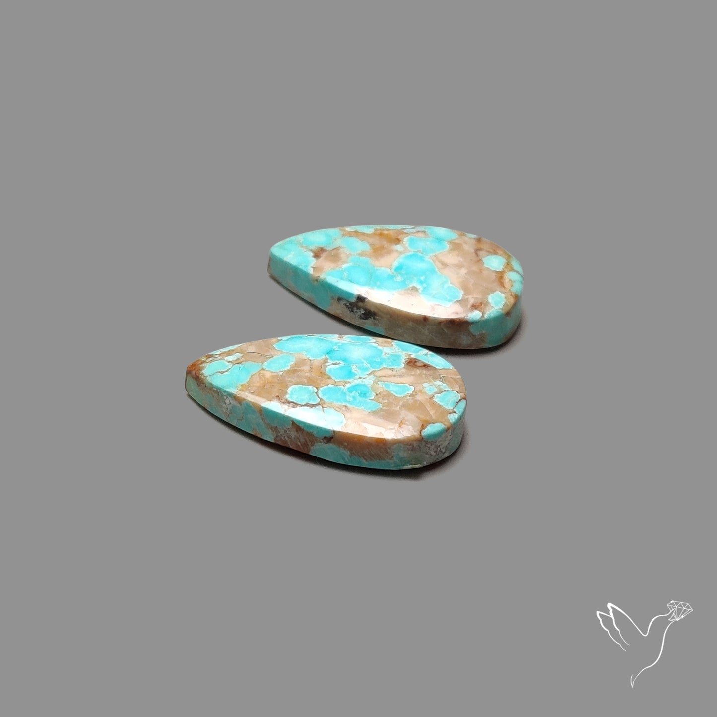 Number 8 Mines Turquoise Pair