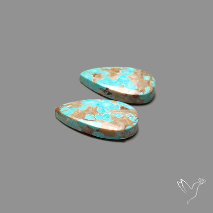 Number 8 Mines Turquoise Pair