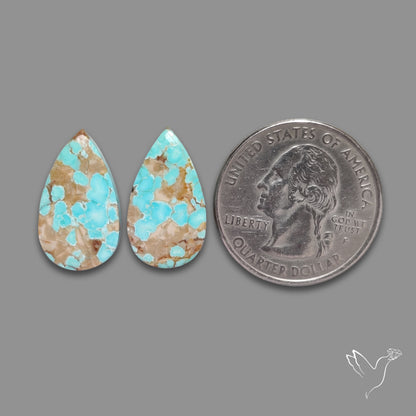 Number 8 Mines Turquoise Pair
