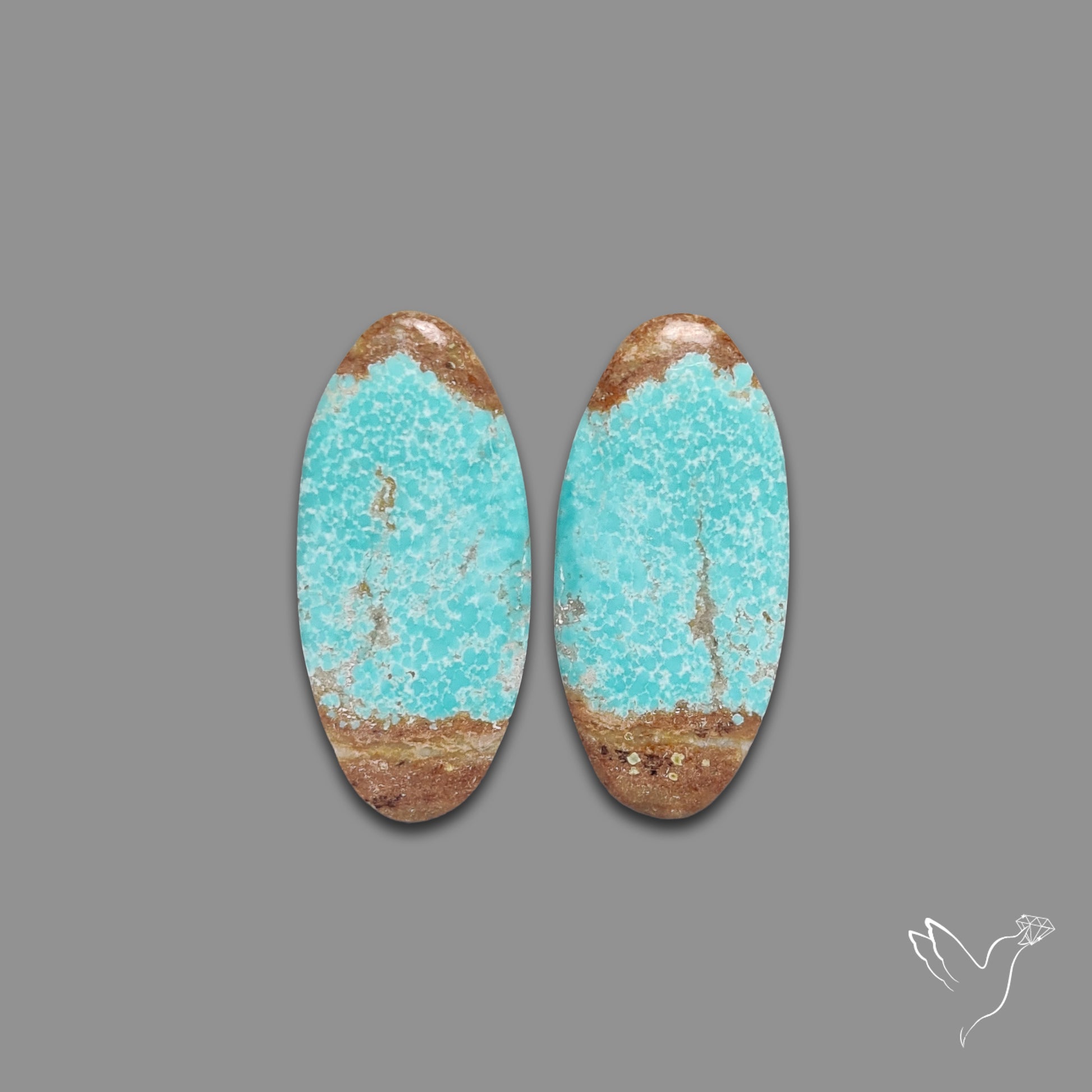 Number 8 Mines Turquoise Pair