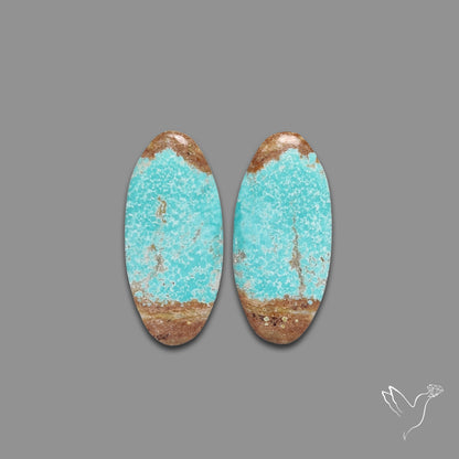 Number 8 Mines Turquoise Pair