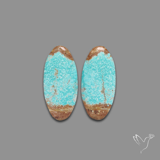 Number 8 Mines Turquoise Pair