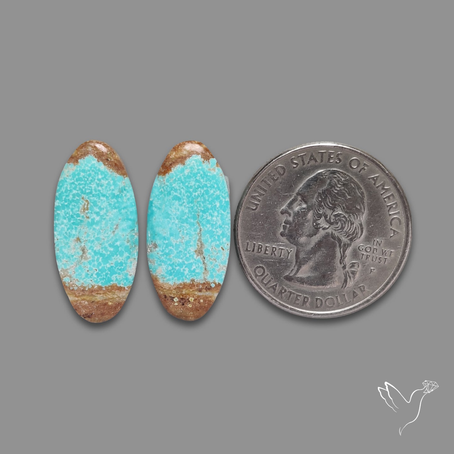 Number 8 Mines Turquoise Pair