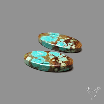 Number 8 Mines Turquoise Pair