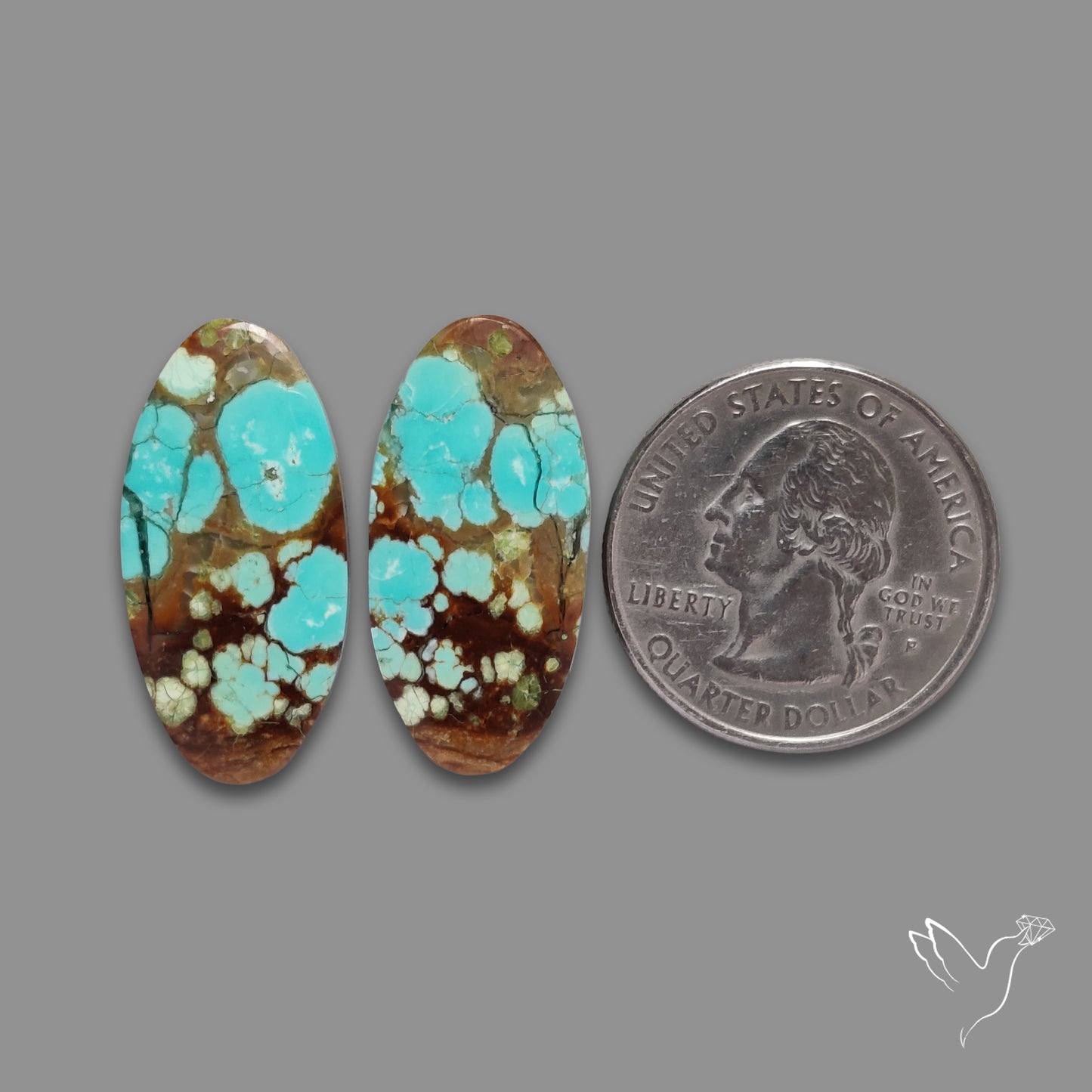 Number 8 Mines Turquoise Pair