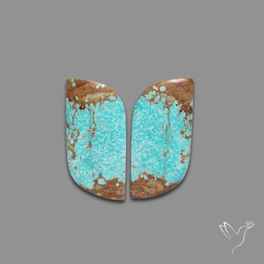 Number 8 Mines Turquoise Pair