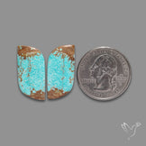 Number 8 Mines Turquoise Pair