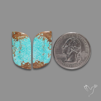 Number 8 Mines Turquoise Pair