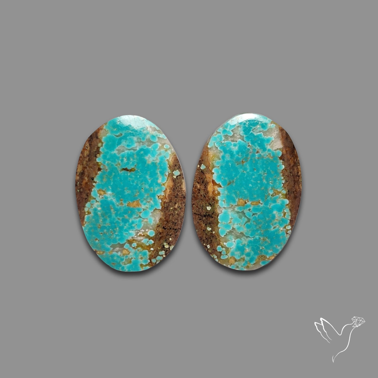 Number 8 Mines Turquoise Pair
