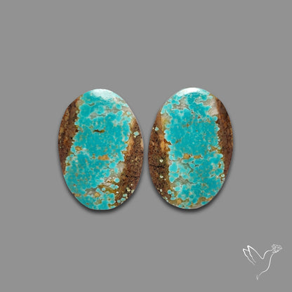 Number 8 Mines Turquoise Pair