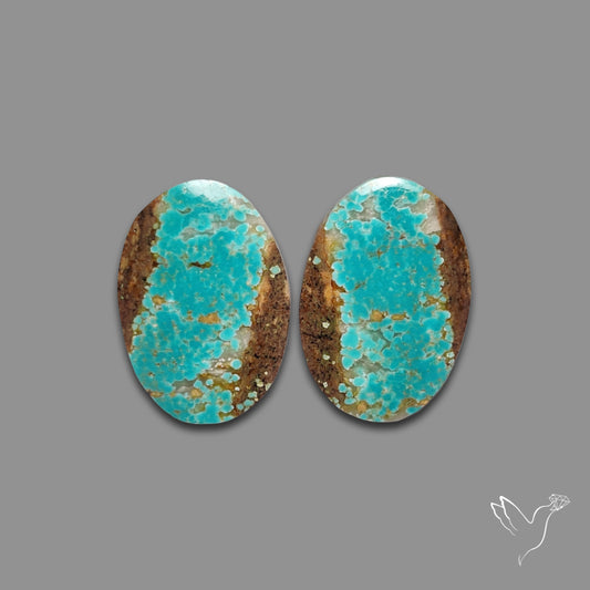 Number 8 Mines Turquoise Pair