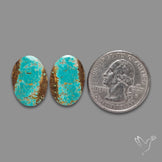 Number 8 Mines Turquoise Pair