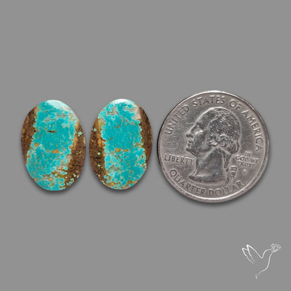 Number 8 Mines Turquoise Pair