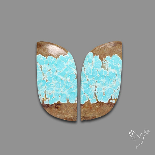 Number 8 Mines Turquoise Pair