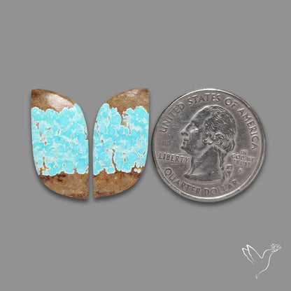 Number 8 Mines Turquoise Pair