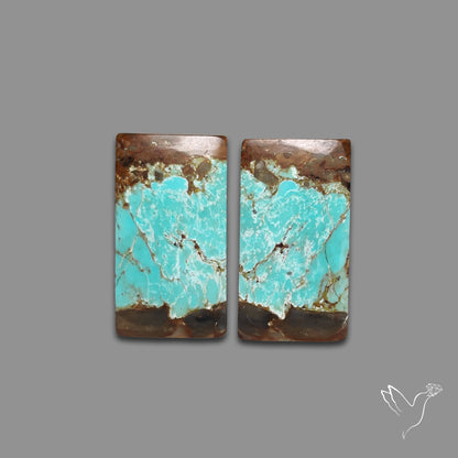 Number 8 Mines Turquoise Pair