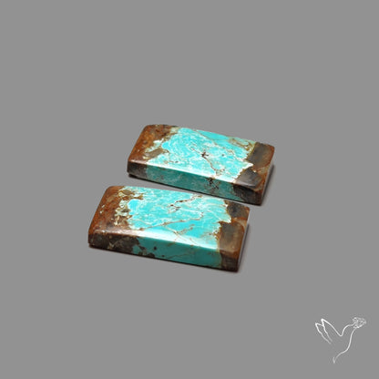 Number 8 Mines Turquoise Pair