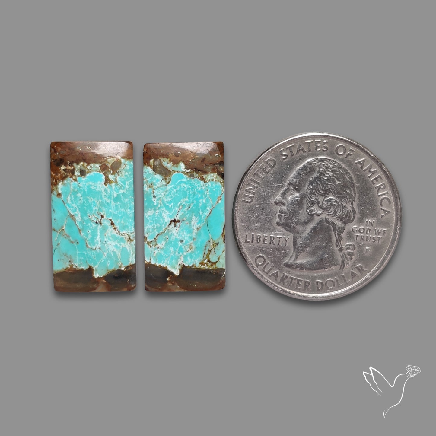 Number 8 Mines Turquoise Pair