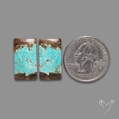 Number 8 Mines Turquoise Pair