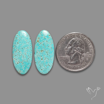 Number 8 Mines Turquoise Pair