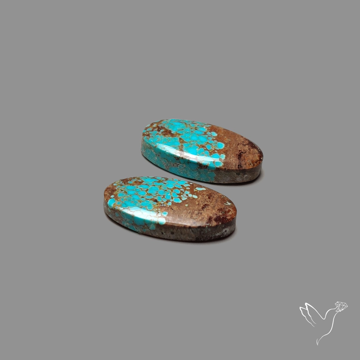 Number 8 Mines Turquoise Pair