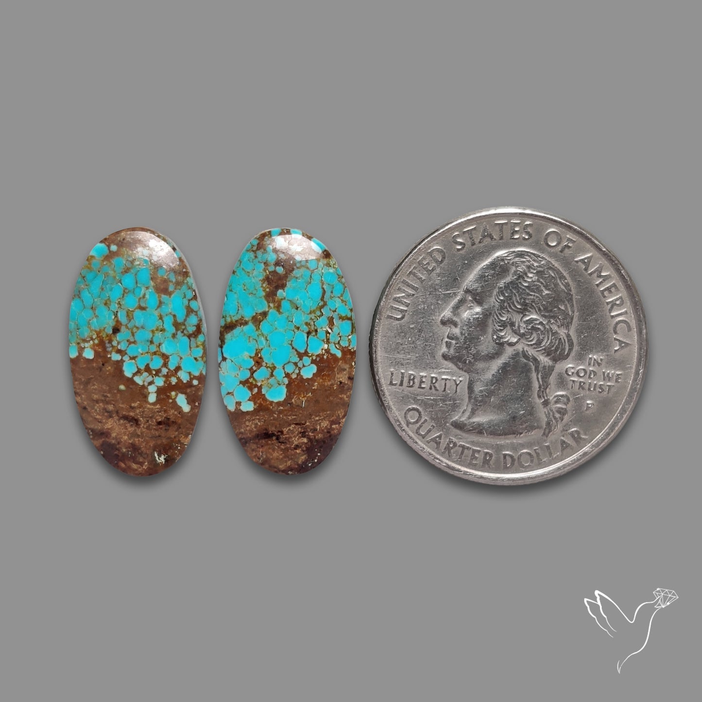 Number 8 Mines Turquoise Pair