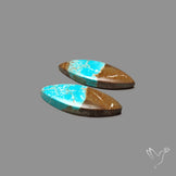 Number 8 Mines Turquoise Pair