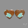 Number 8 Mines Turquoise Hearts Pair