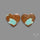 Number 8 Mines Turquoise Hearts Pair