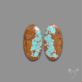 Number 8 Mines Turquoise Pair