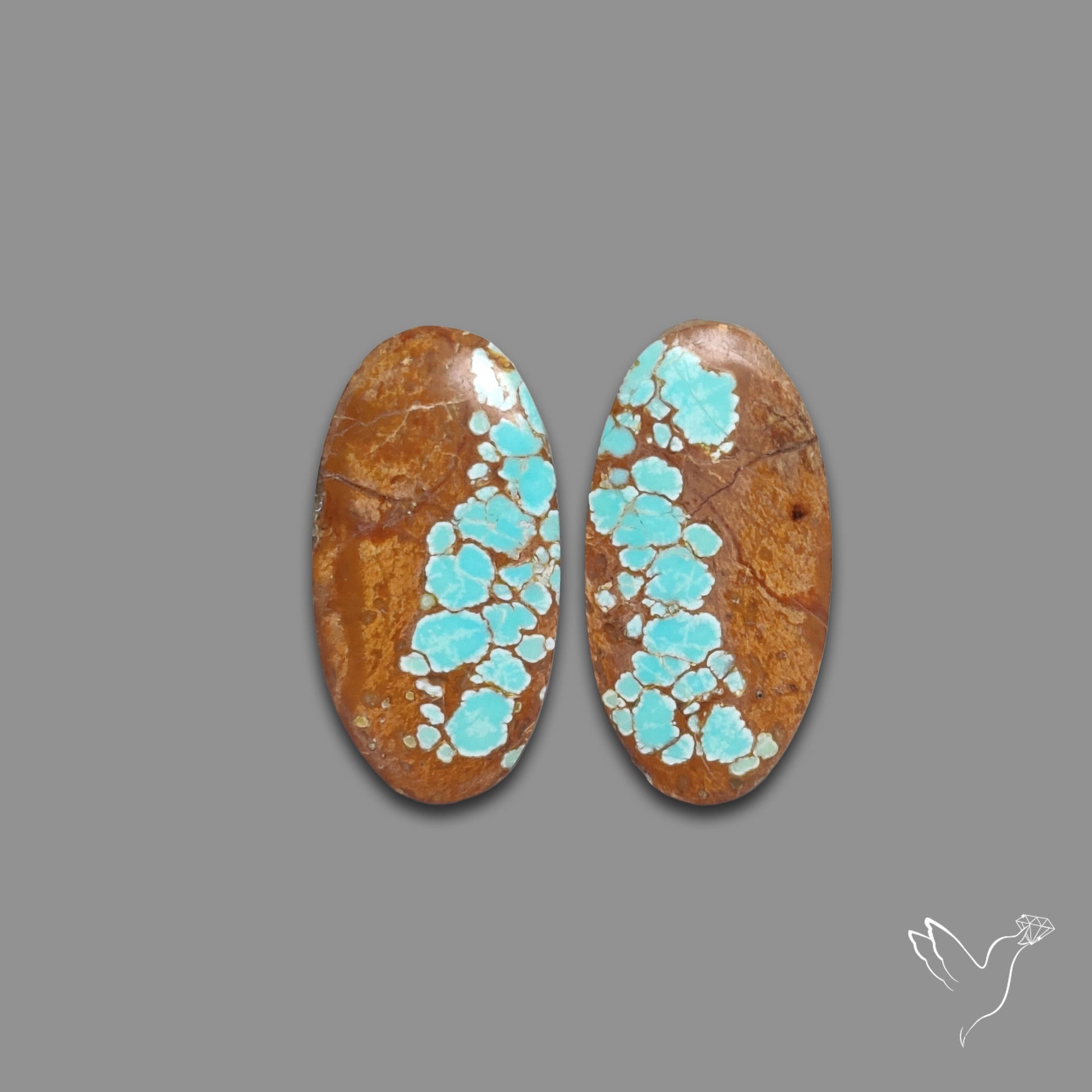 Number 8 Mines Turquoise Pair