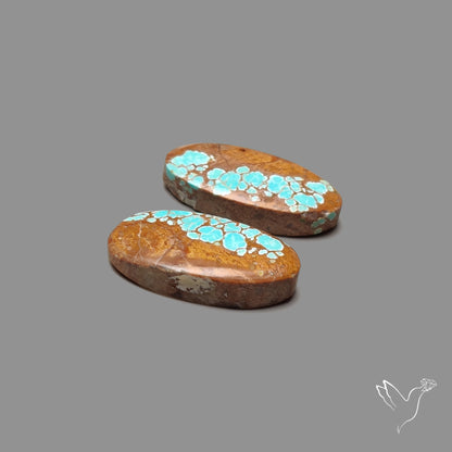 Number 8 Mines Turquoise Pair