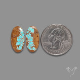 Number 8 Mines Turquoise Pair
