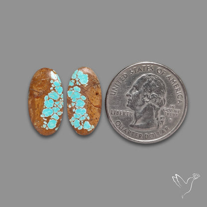 Number 8 Mines Turquoise Pair