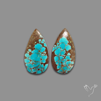 Number 8 Mines Turquoise Pair