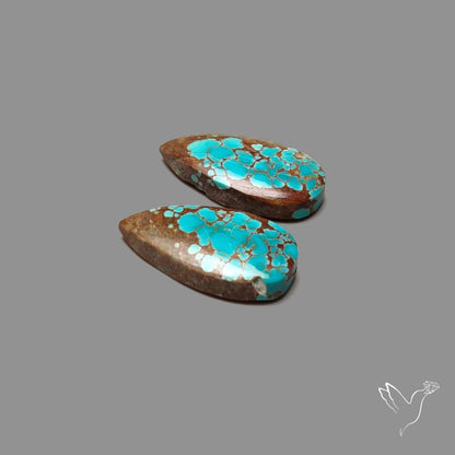 Number 8 Mines Turquoise Pair