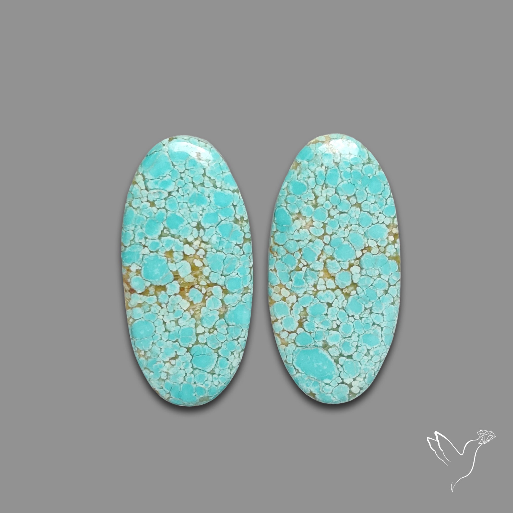 Number 8 Mines Turquoise Pair