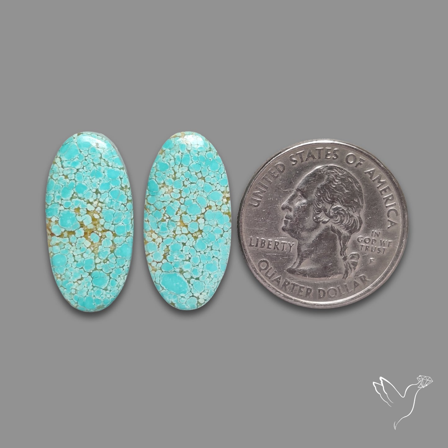 Number 8 Mines Turquoise Pair