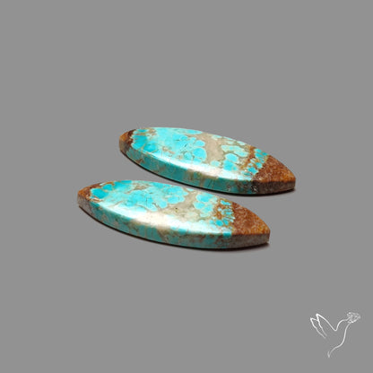 Number 8 Mines Turquoise Pair