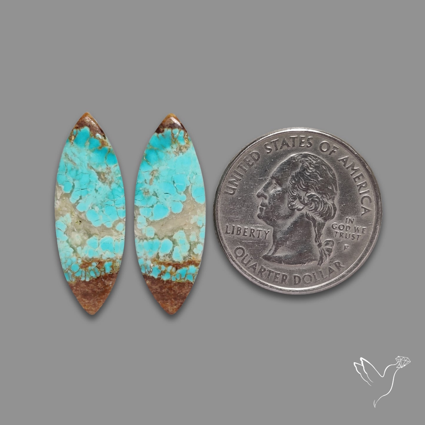 Number 8 Mines Turquoise Pair