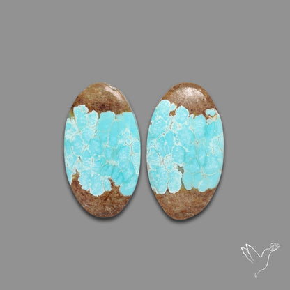 Number 8 Mines Turquoise Pair