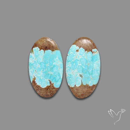 Number 8 Mines Turquoise Pair