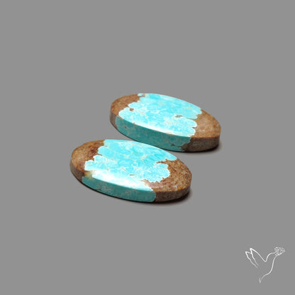 Number 8 Mines Turquoise Pair