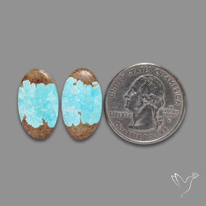 Number 8 Mines Turquoise Pair